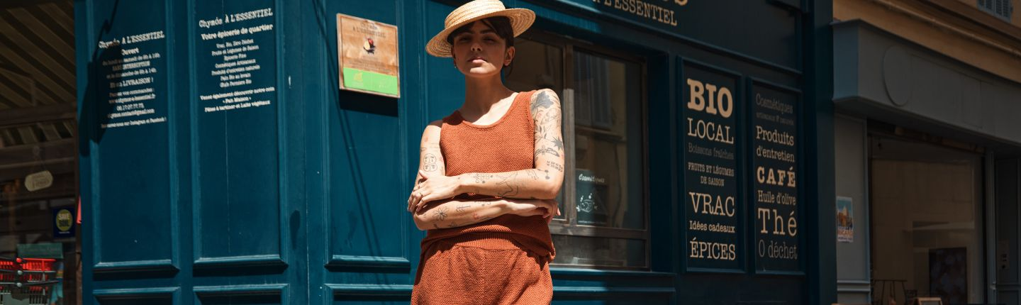 L'Envers - Polo ÉDITH - 100% coton biologique GOTS - Section Tops