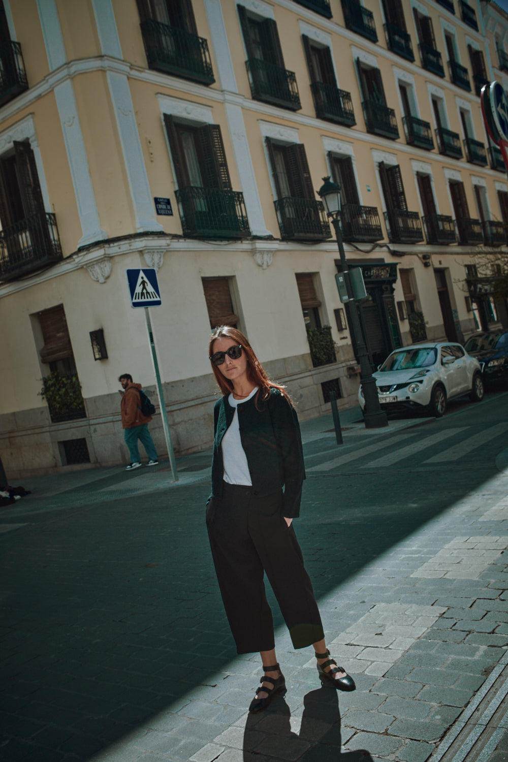 EMILIE Veste courte en coton bio - Noir