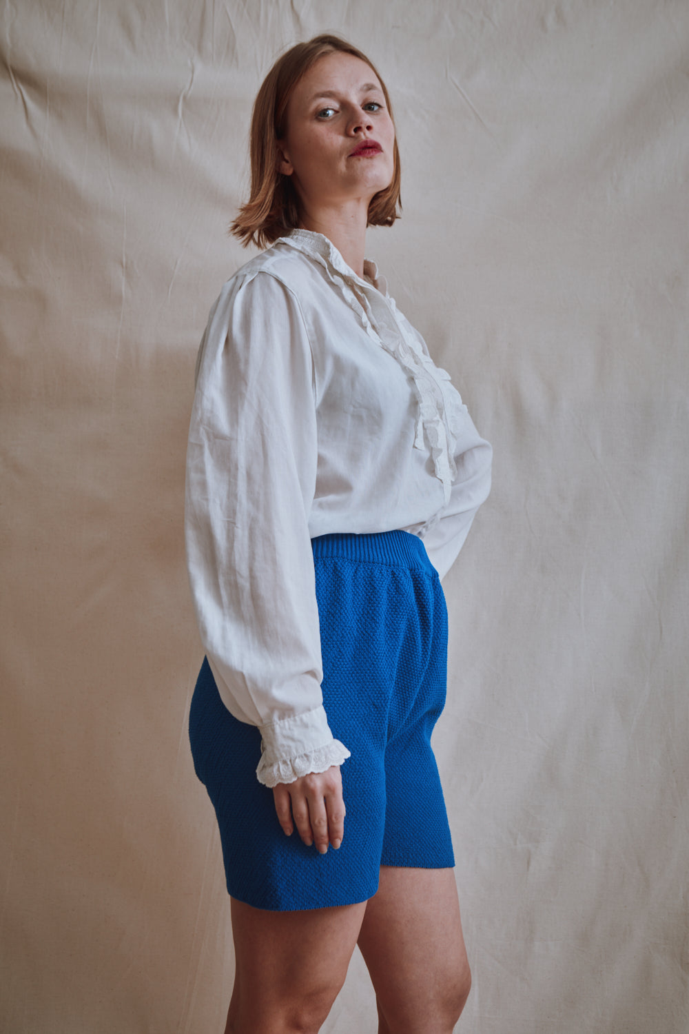 Article 334 - Short BILLIE en coton biologique - bleu cobalt