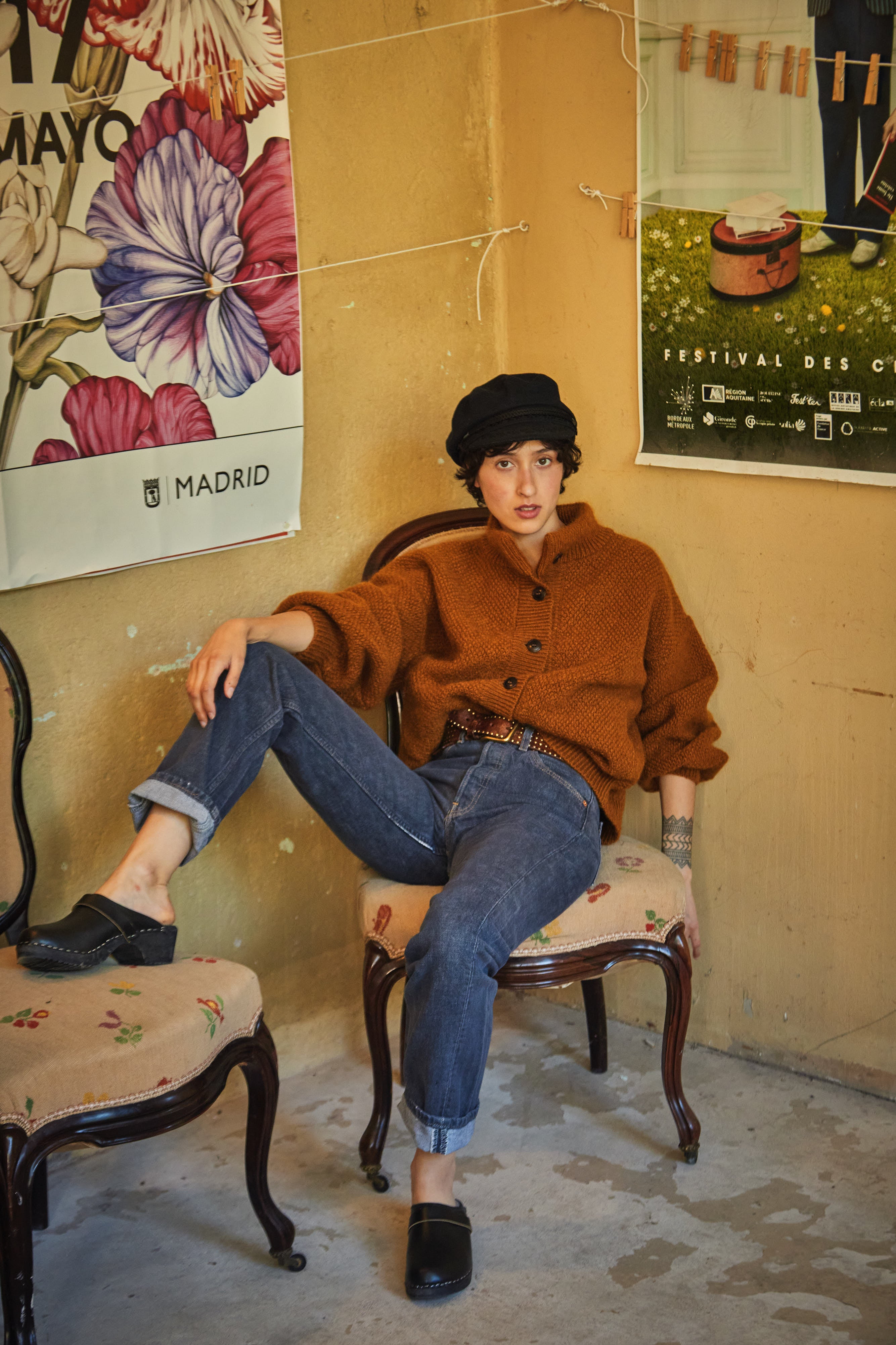 GEORGE Veste en laine - 100% Laine mérinos sans cruauté en ambre- Veste en laine mérinos espagnole - L'Envers