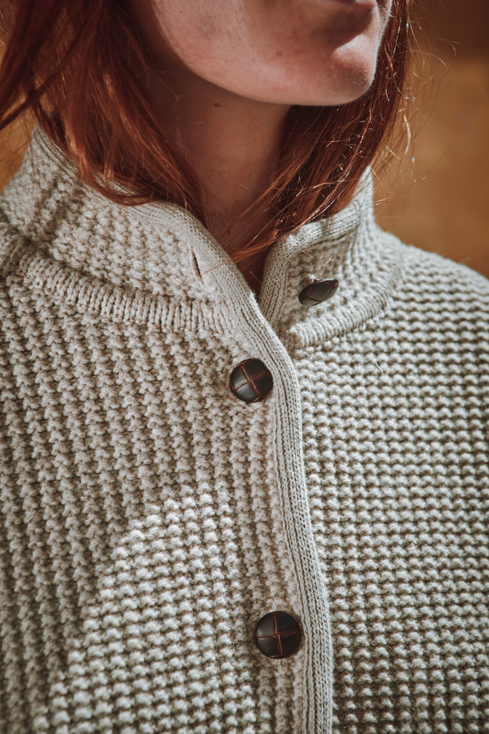 DELPHINE Veste Manches en laine mérinos - Beige