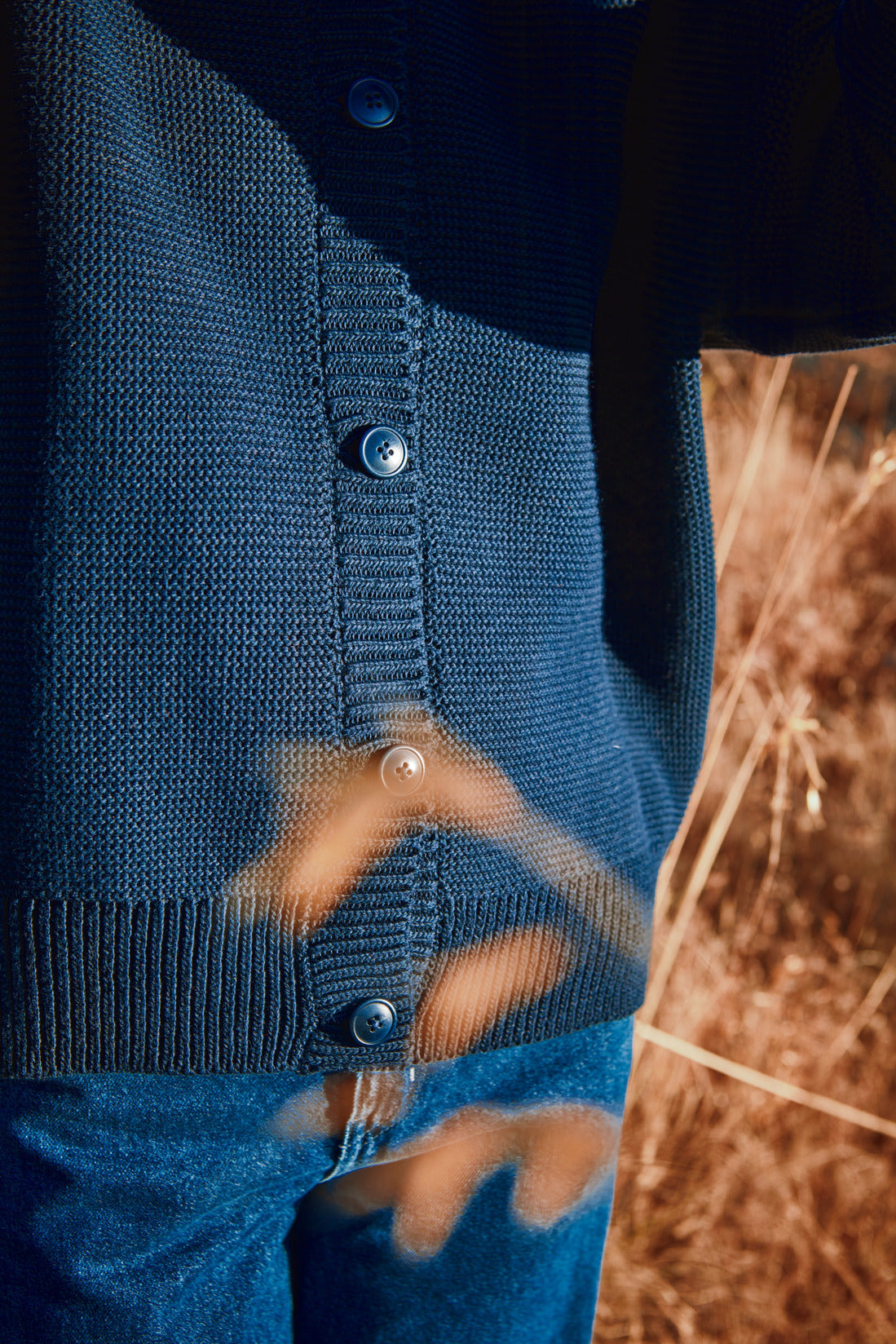 ESTELLE Veste teddy en coton biologique - Bleu marine