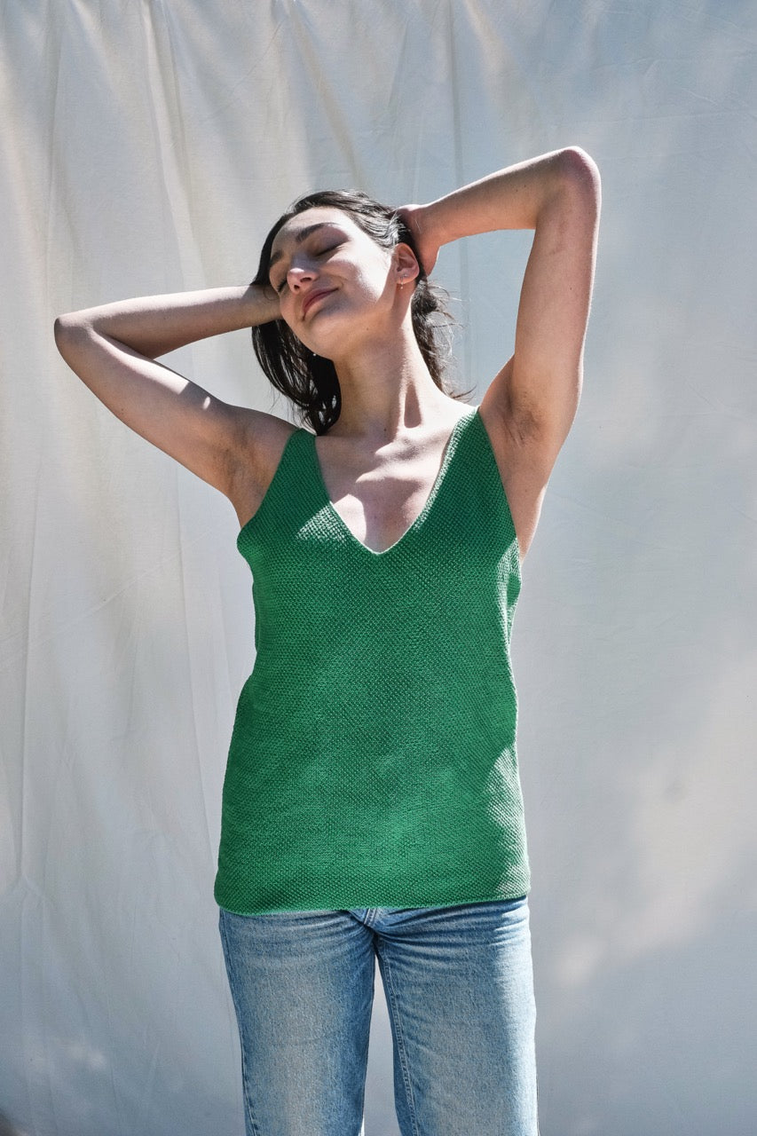Article 262 - ELLA Cotton Tank Tee - Hollywood green