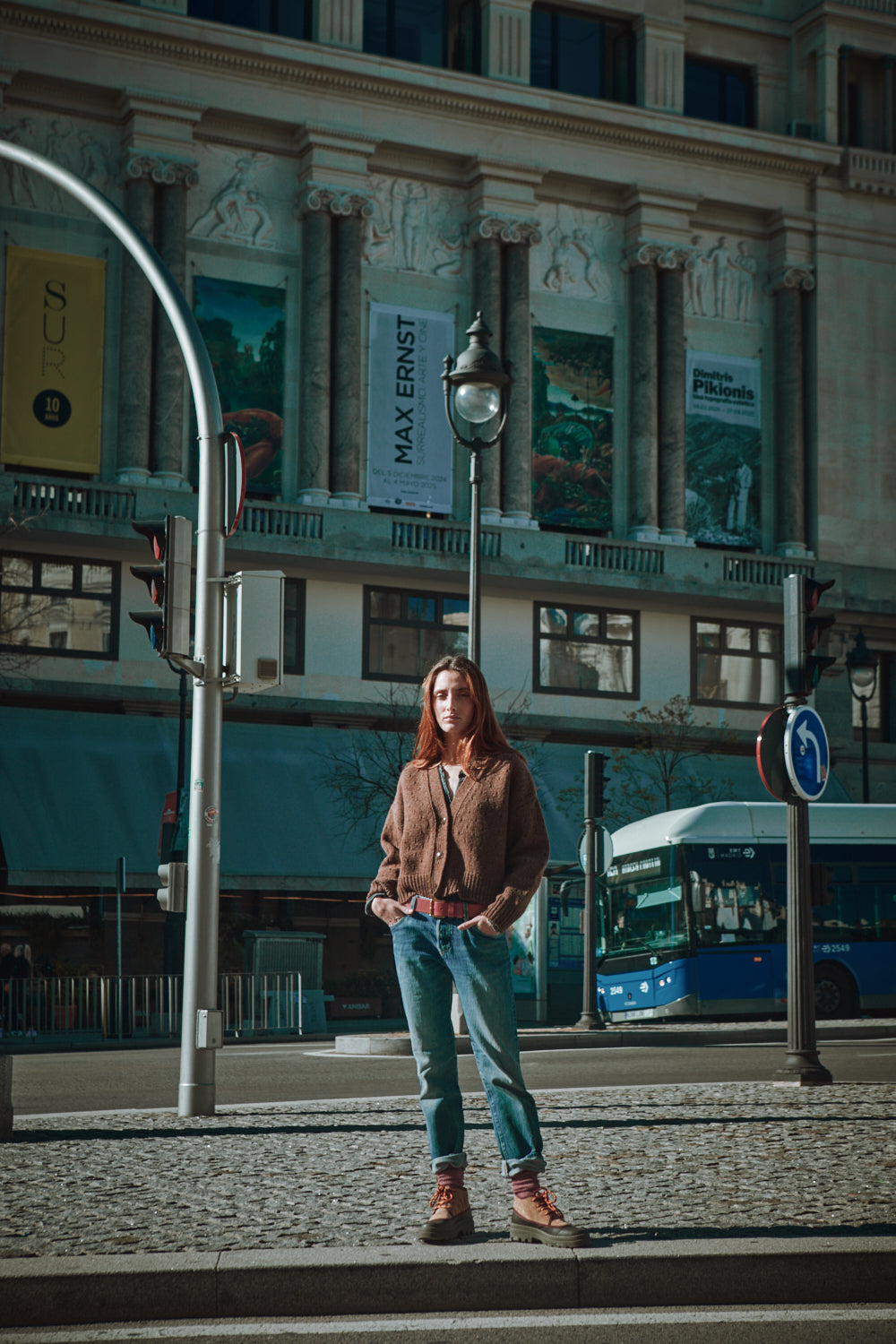 KATRINA Cardigan ajouré en laine mérinos - Chocolat