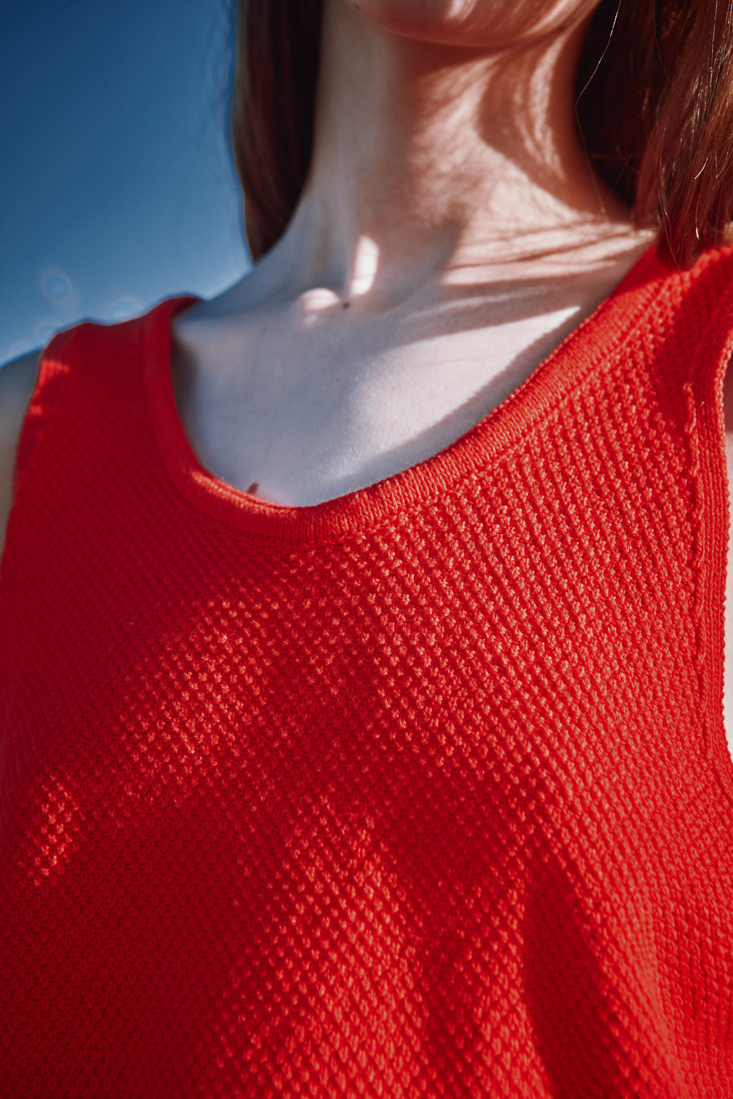 LARA Débardeur en coton biologique - Rouge