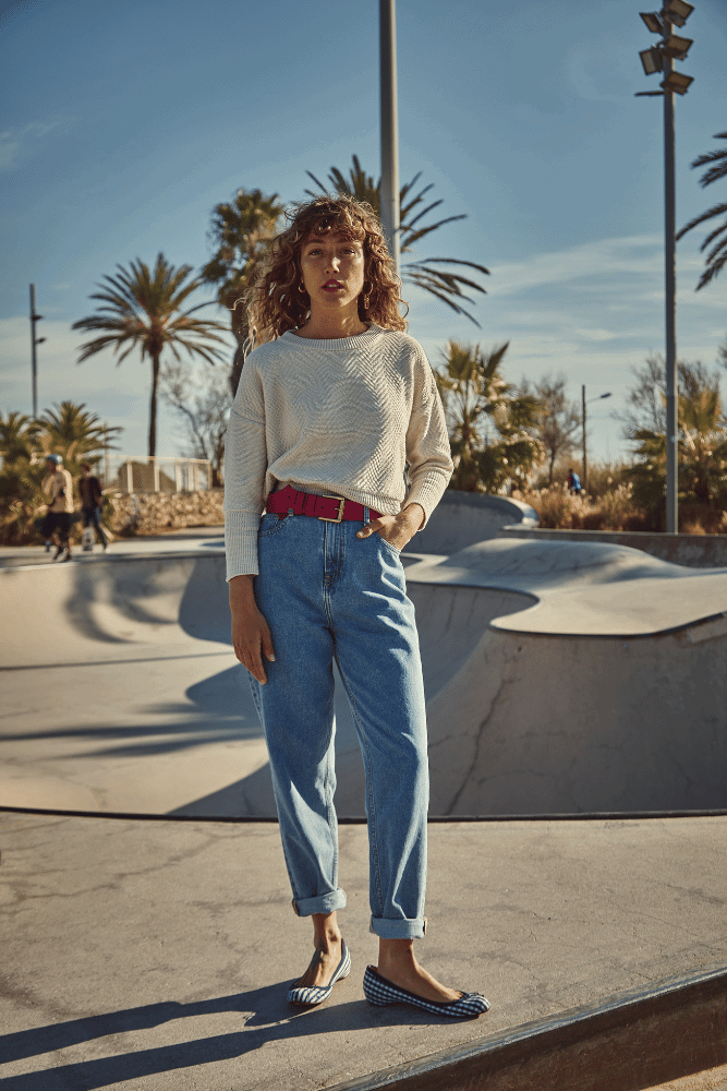 Pull Nellie en blanc cassé - 100 % coton biologique - L'Envers