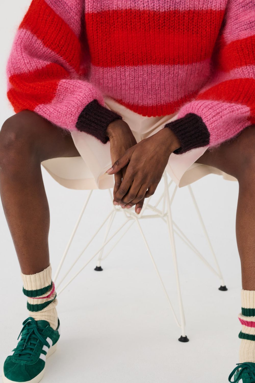 LUCIE Pull en Mohair par Lucas du Tertre x L'Envers - Rouge-Rose (Livraison avant Noël)