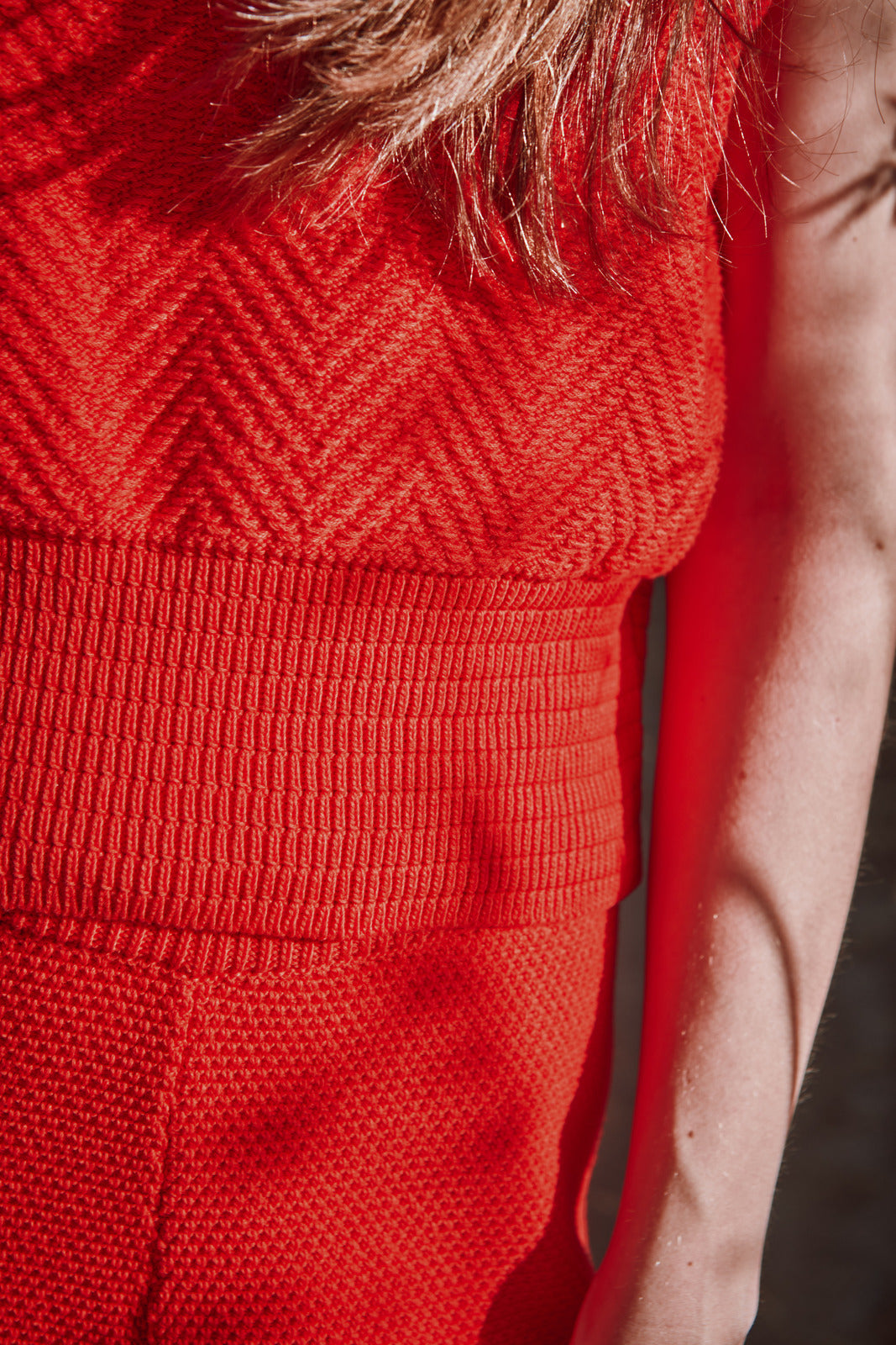 VALENTINE Top sans manches en coton biologique - Rouge