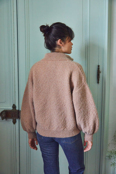  Veste en laine GEORGE - 100% Laine sans cruauté mérinos en rose clair - Veste en laine espagnole mérinos - L'Envers
