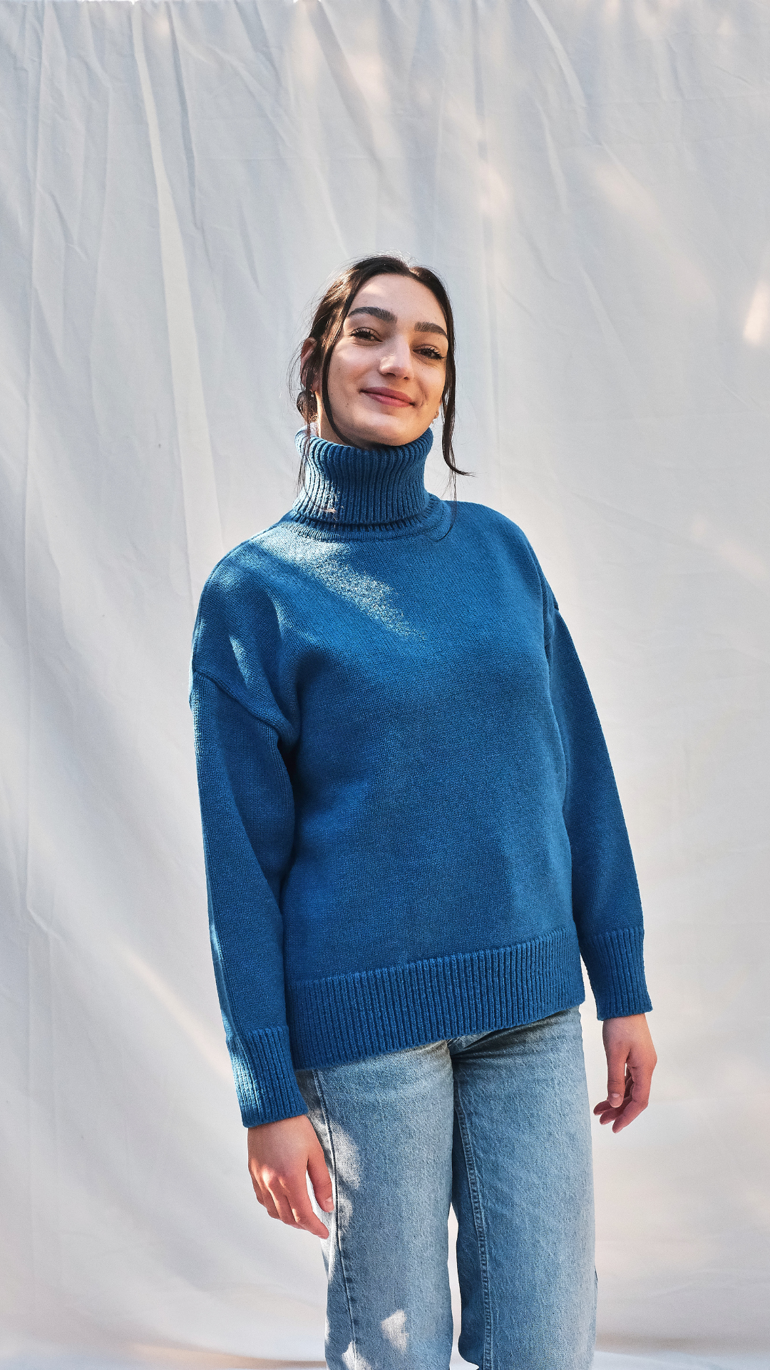 Item #158 - THÉRÈSE Sweater in Merino Wool - Cobalt Blue