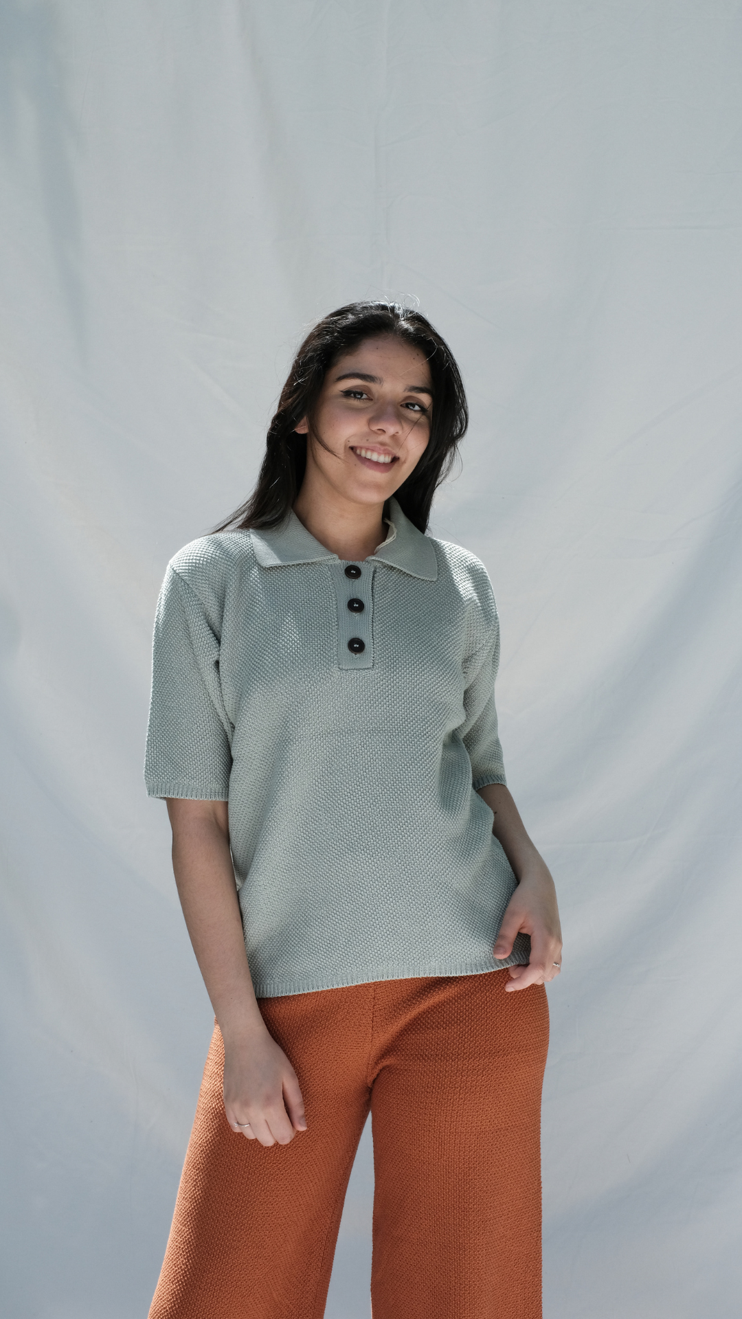 Item #266 - ÉDITH Cotton Polo - Sage green