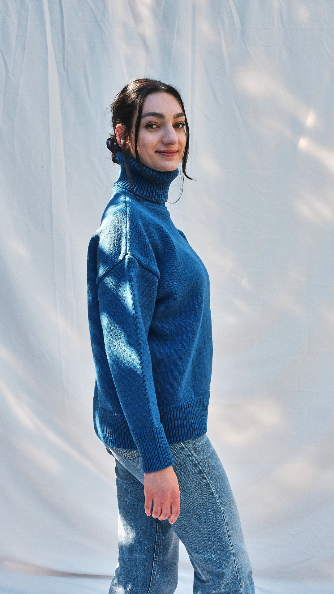 Item #158 - THÉRÈSE Sweater in Merino Wool - Cobalt Blue