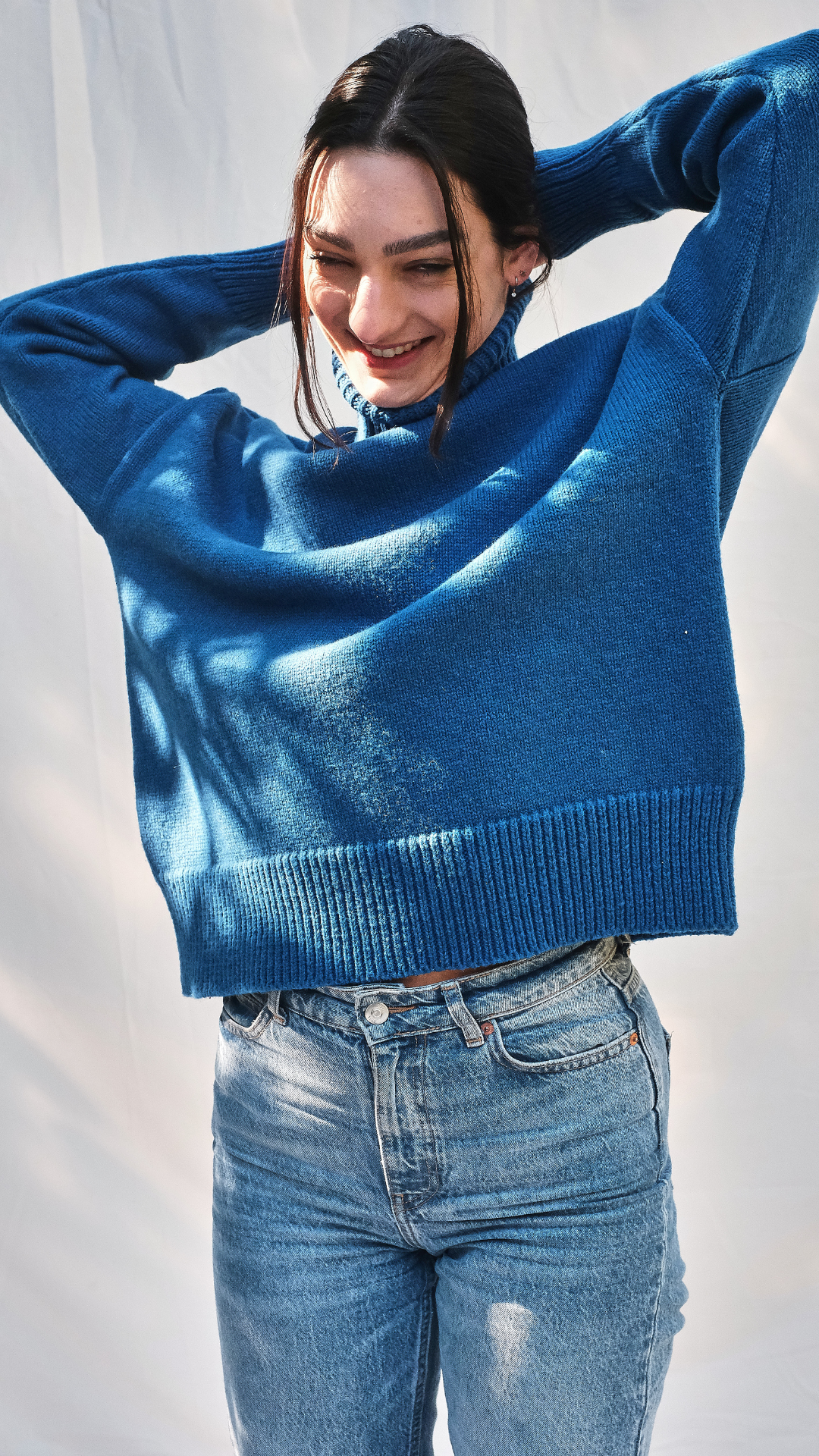 Item #160 - THÉRÈSE Sweater in Merino Wool - Cobalt Blue