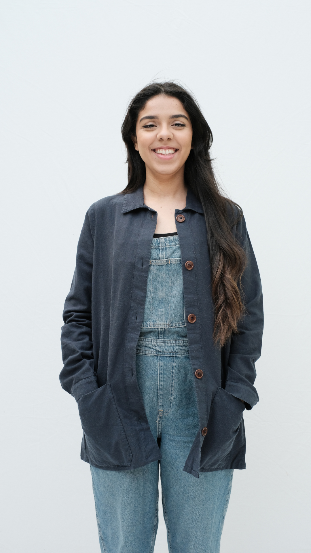 Item #59 - NIKKI Hemp Jacket in Hemp and Cotton - Navy Blue