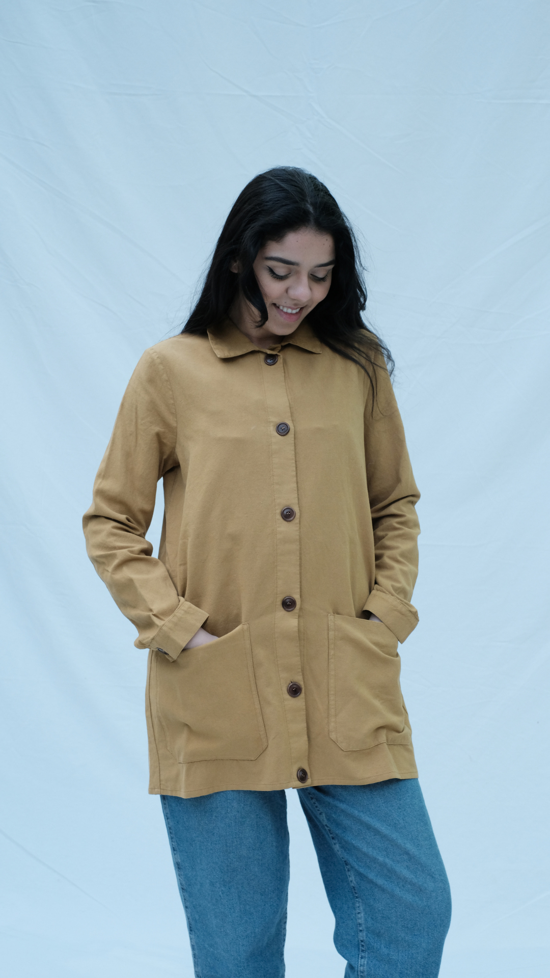 Item #57 - NIKI Hemp Jacket - Mustard