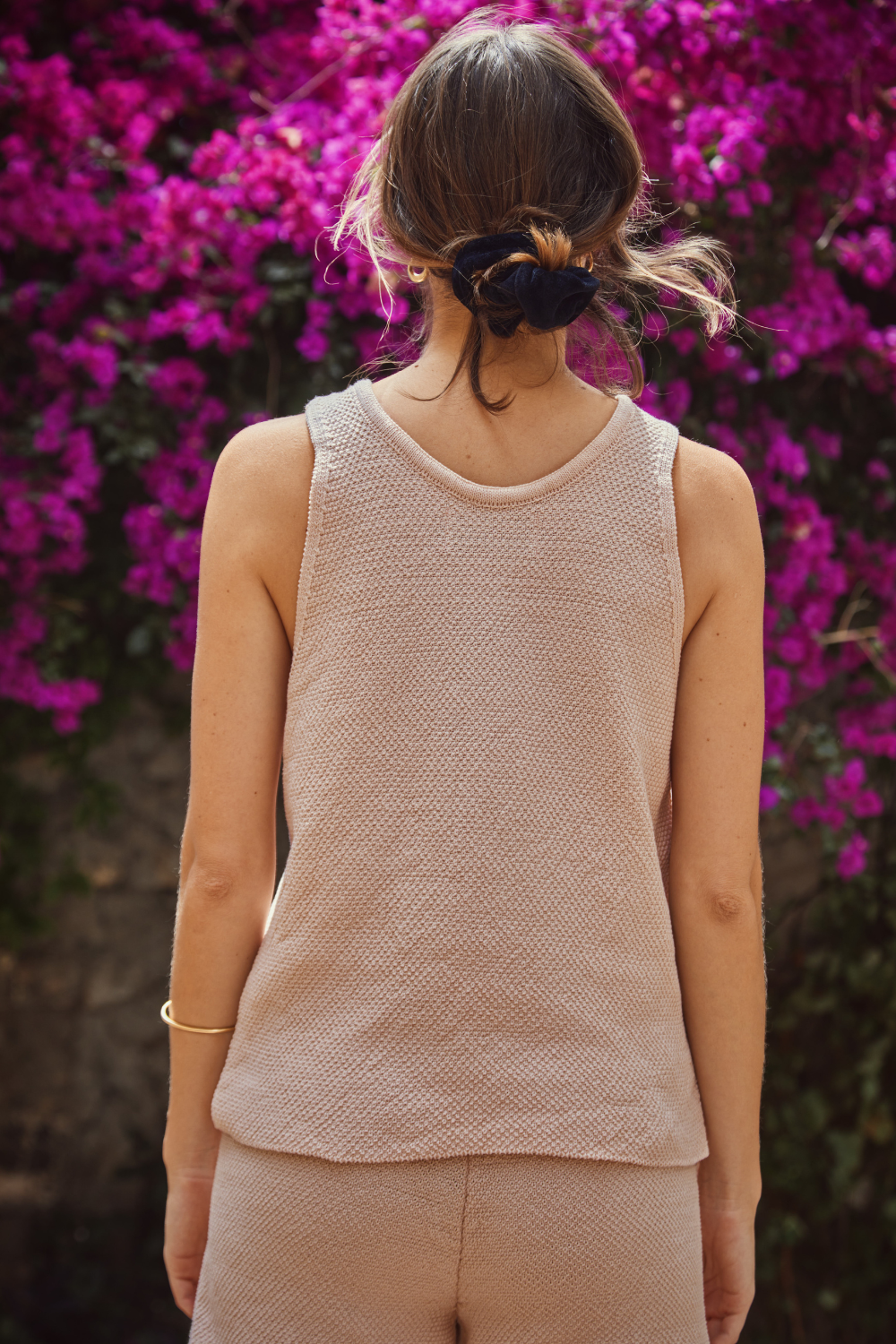 LARA Tank Top in Organic Cotton - Powder Pink