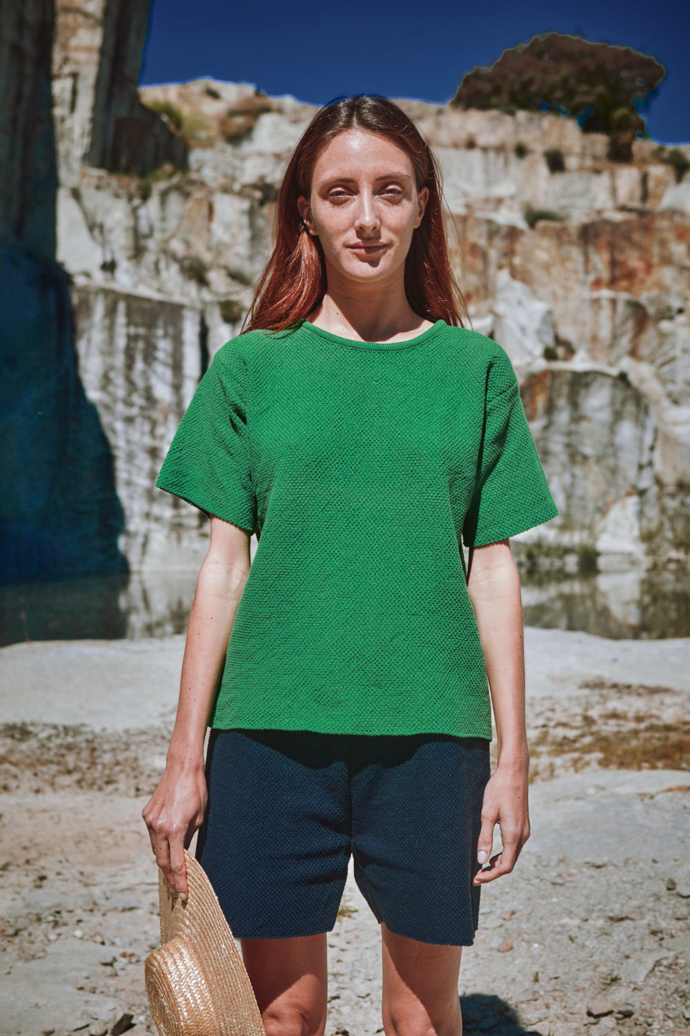 LÉA Short-Sleeve Tee by HomeRunBallerina x L'Envers - Parrot Green