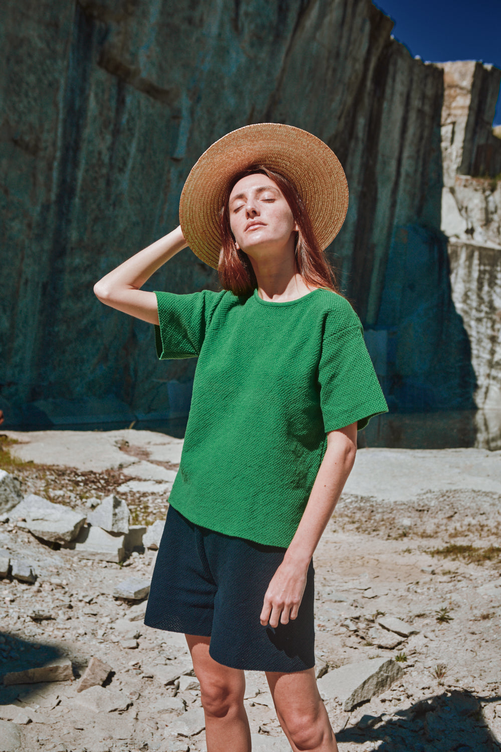 LÉA Short-Sleeve Tee by HomeRunBallerina x L'Envers - Parrot Green