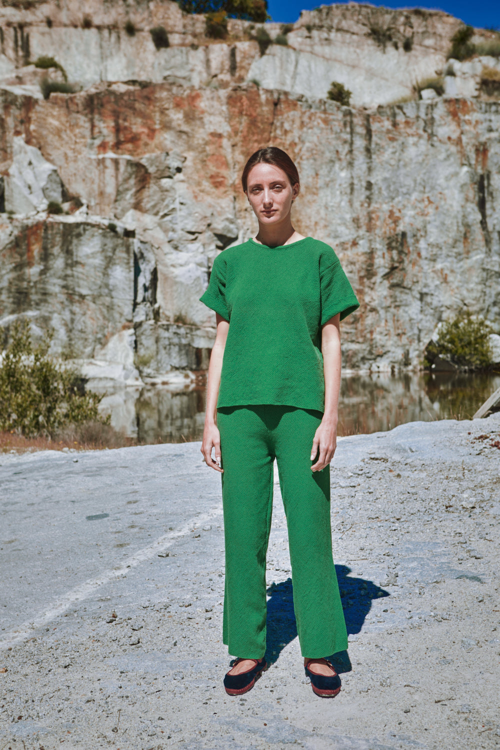 LOUISA Cropped Pants by HomeRunBallerina x L'Envers - Parrot Green