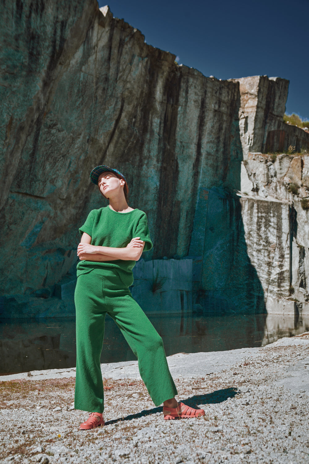 LOUISA Cropped Pants by HomeRunBallerina x L'Envers - Parrot Green