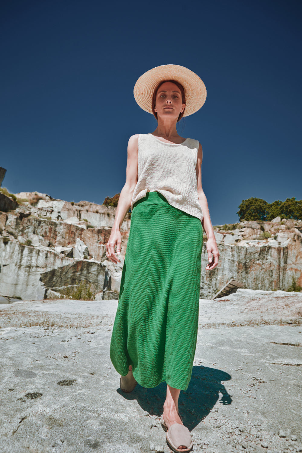 GILDA Long Skirt by HomeRunBallerina x L'Envers - Parrot Green