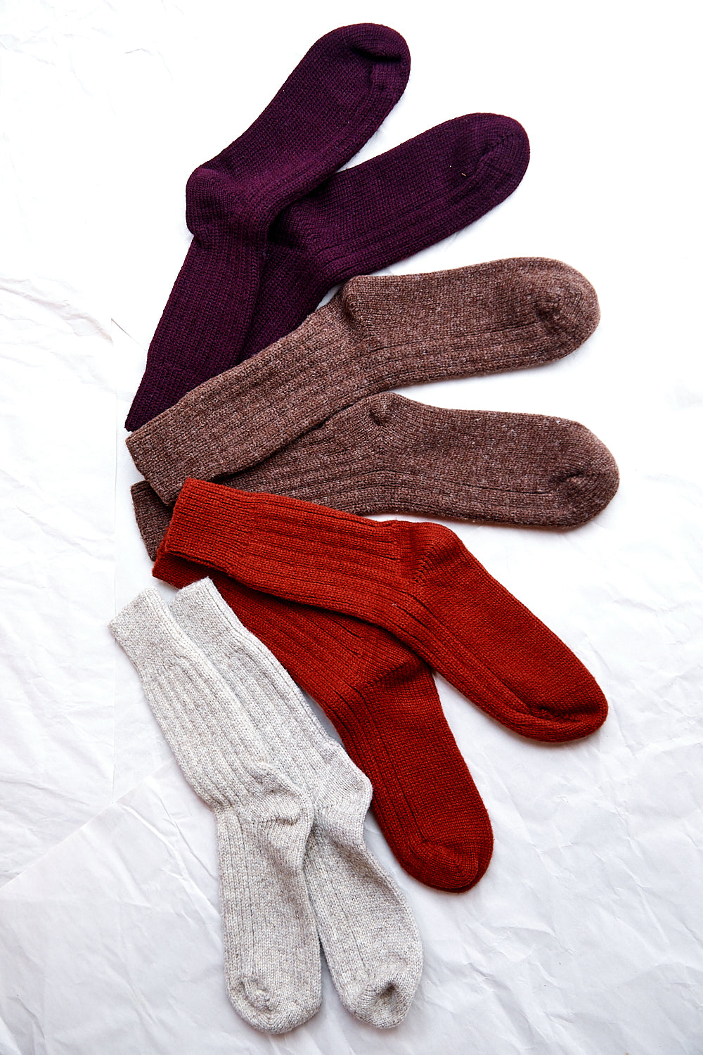 BERTHE Wool socks - Rust Red