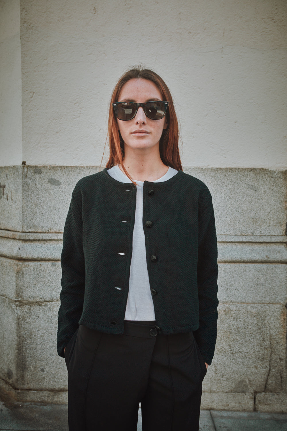 EMILIE Short Jacket in Organic Cotton - Black | L'Envers