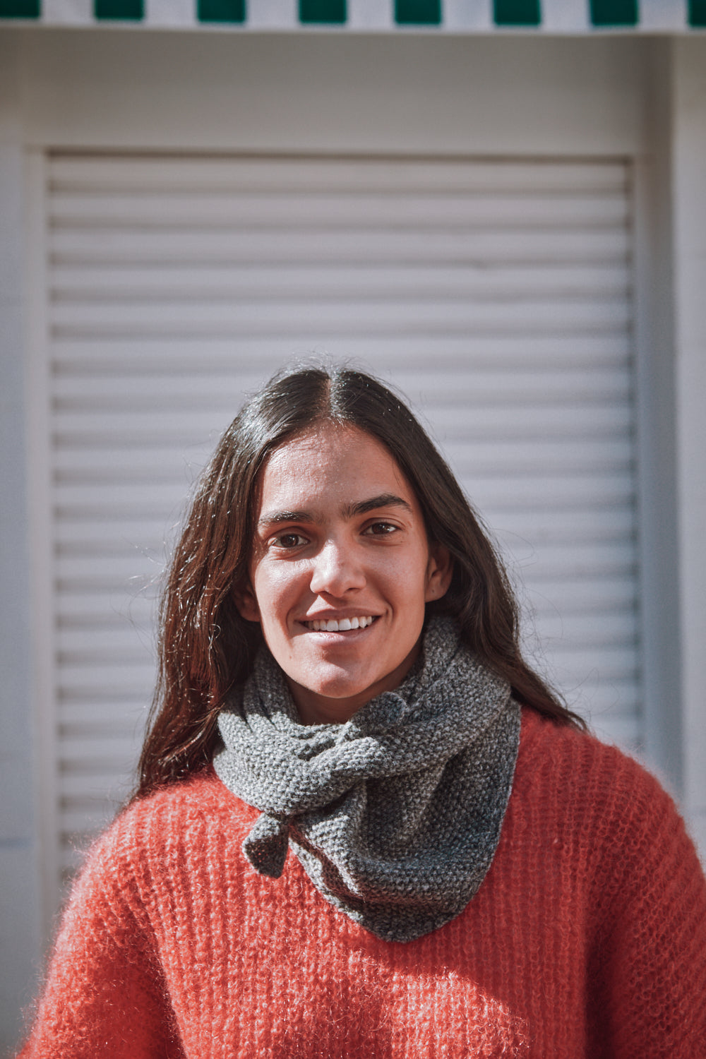 HORTENSE Bandana in Merino Wool - Ash Grey