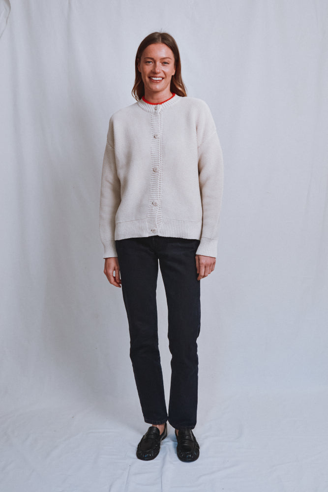 Item #482 - ESTELLE Teddy Jacket in Organic Cotton - Off-White