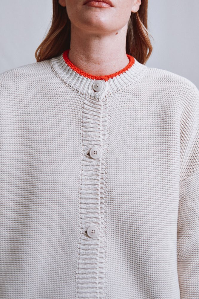 Item #482 - ESTELLE Teddy Jacket in Organic Cotton - Off-White