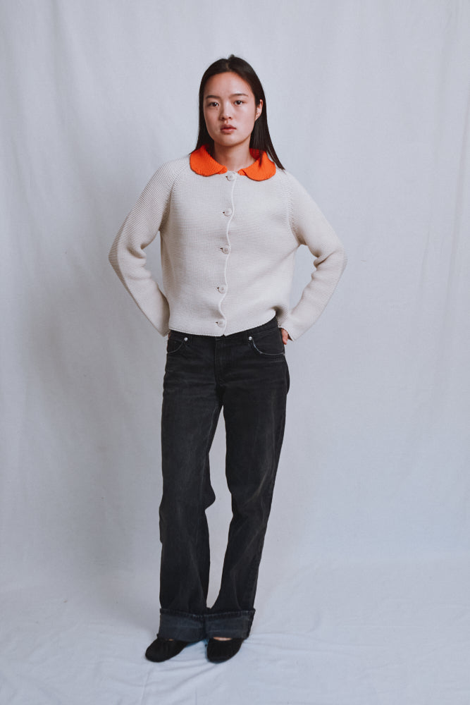 Référence n° 485 - Veste d'été ROSA en coton biologique - écru orange