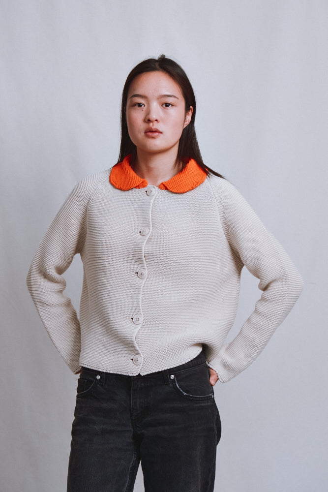 Référence n° 485 - Veste d'été ROSA en coton biologique - écru orange