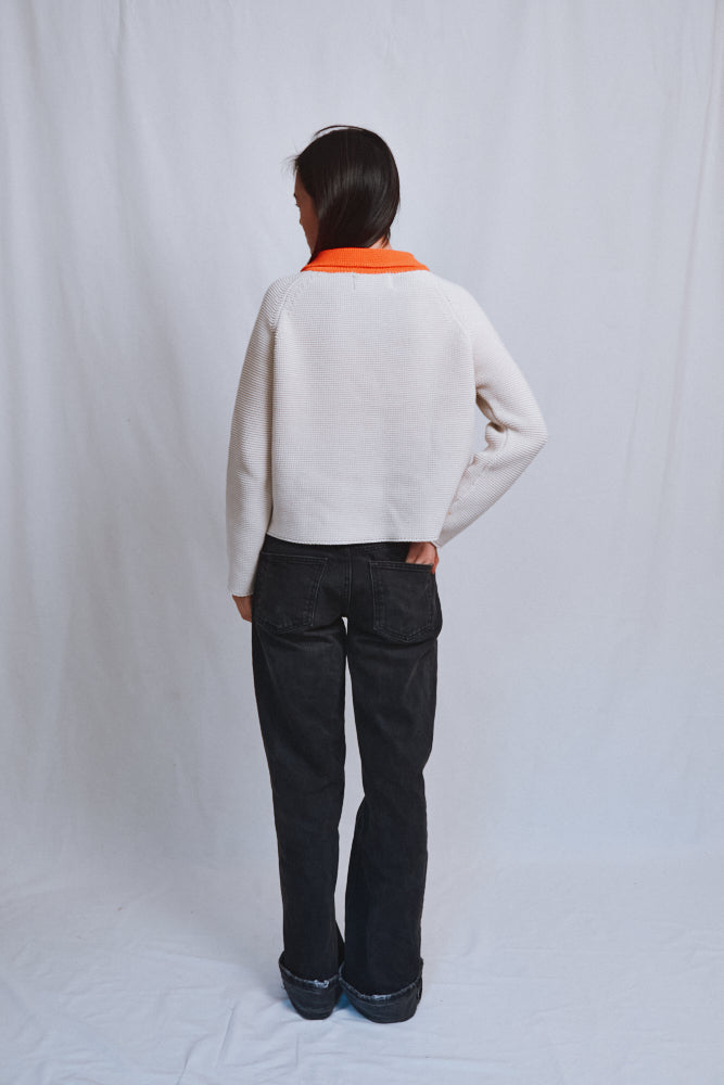 Référence n° 485 - Veste d'été ROSA en coton biologique - écru orange