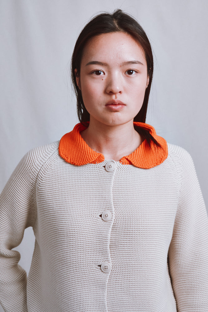Référence n° 485 - Veste d'été ROSA en coton biologique - écru orange