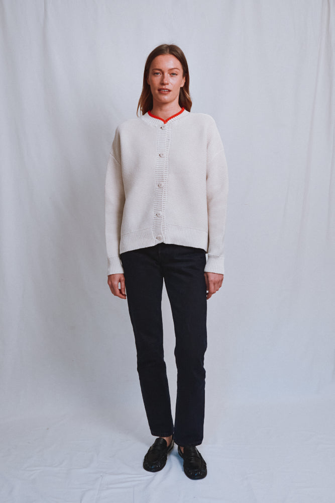 Item #483 - ESTELLE Teddy Jacket in Organic Cotton - Off-White