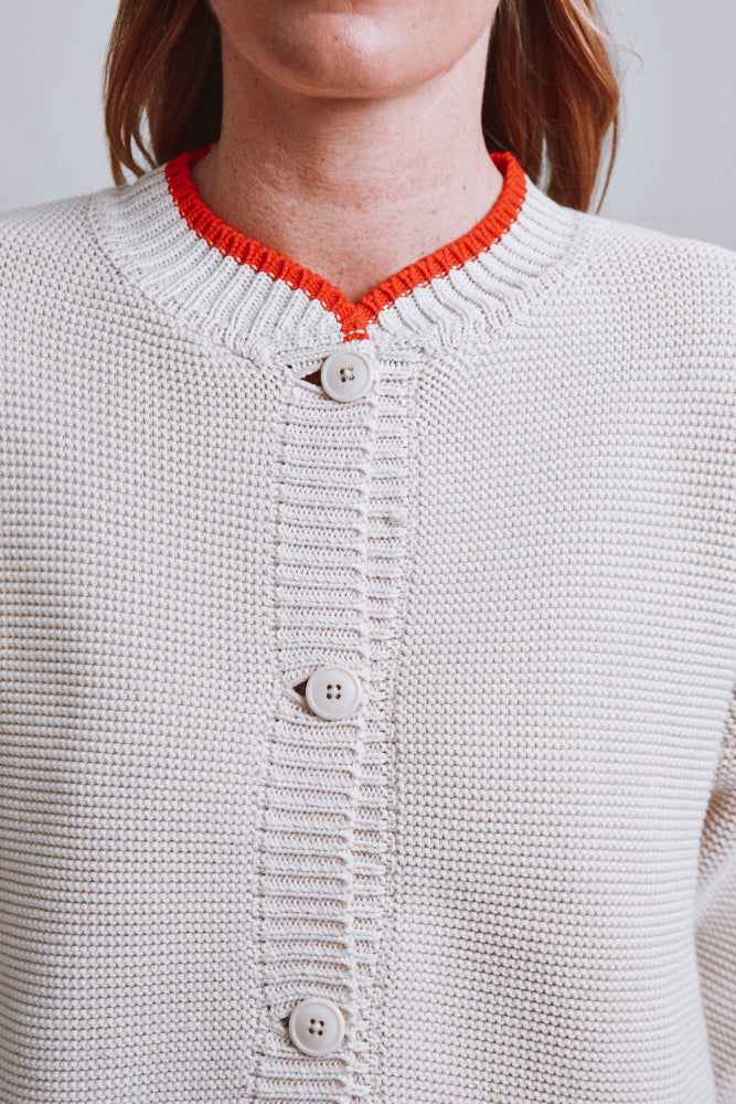 Item #483 - ESTELLE Teddy Jacket in Organic Cotton - Off-White