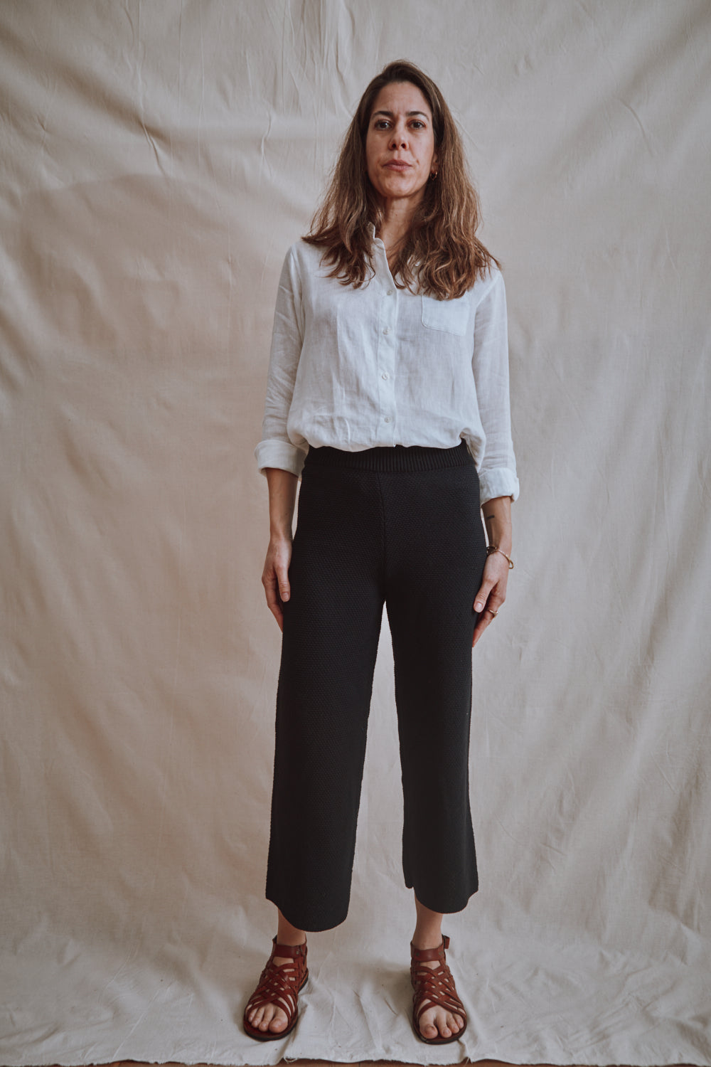 Item #333 - LOUISA Cropped Pants in Organic Cotton - Black