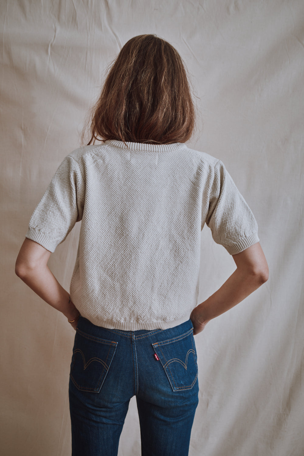 Item #345 - SARAH Cotton Cardigan- Off-White