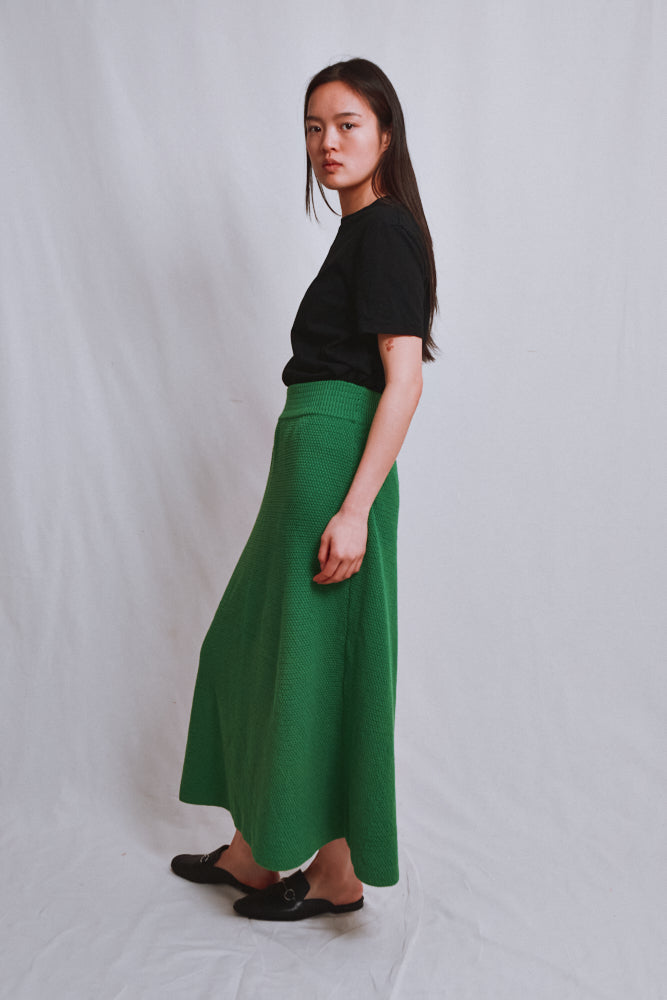 Item #550 - GILDA Long Skirt by HomeRunBallerina x L'Envers - Parrot Green