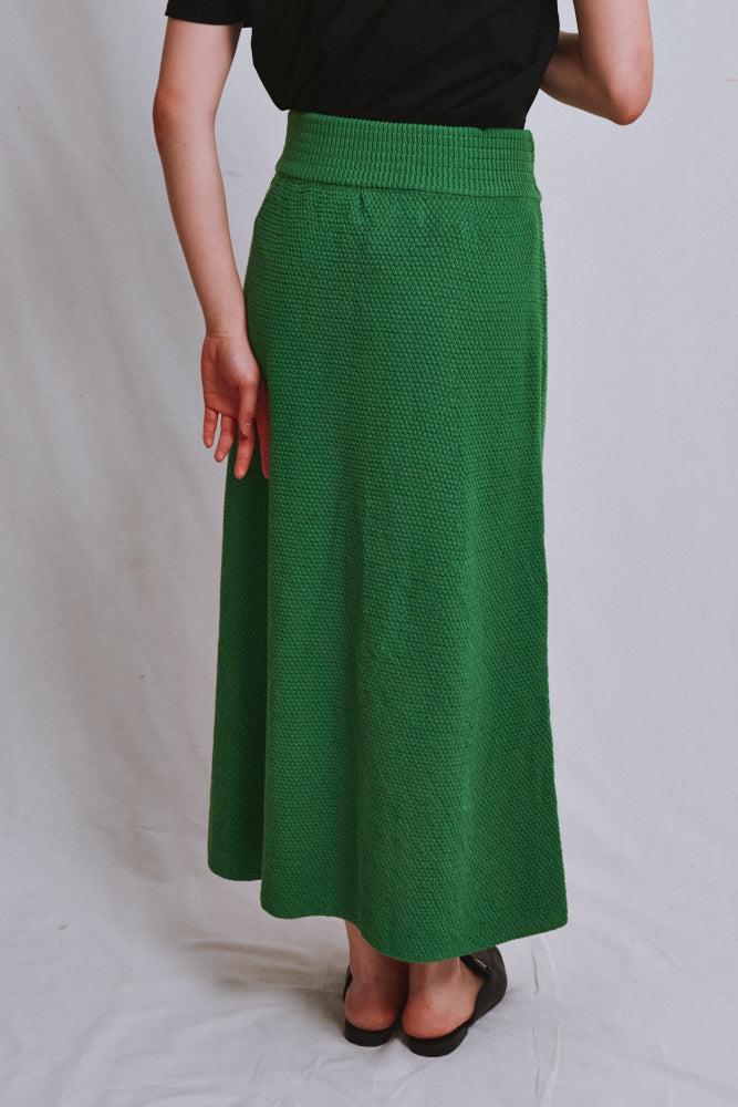 Item #550 - GILDA Long Skirt by HomeRunBallerina x L'Envers - Parrot Green