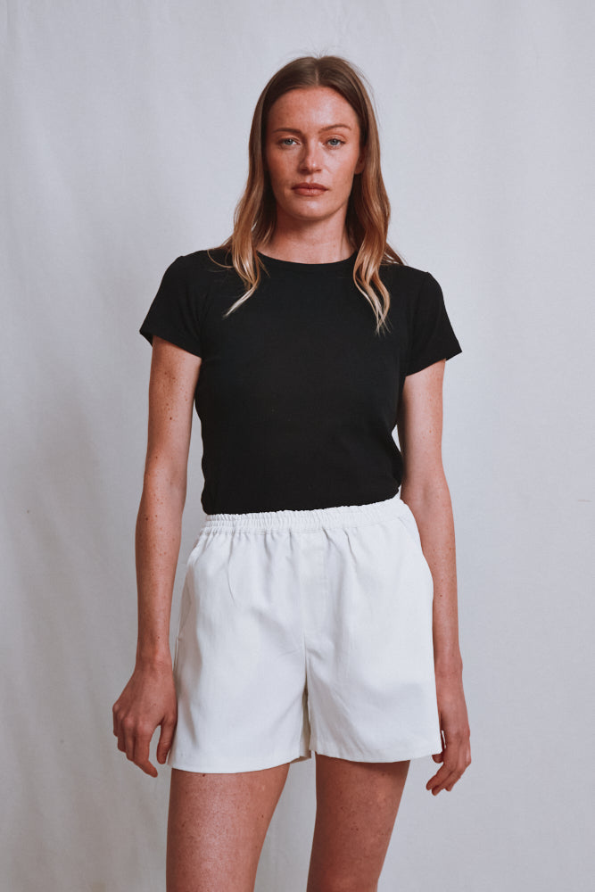Item #638 - RAYMONDE Linen Shorts - Off-White