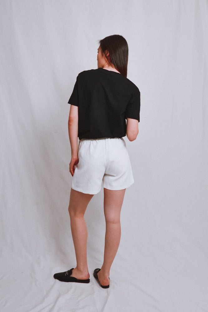 Item #635 - RAYMONDE Linen Shorts - Off-White