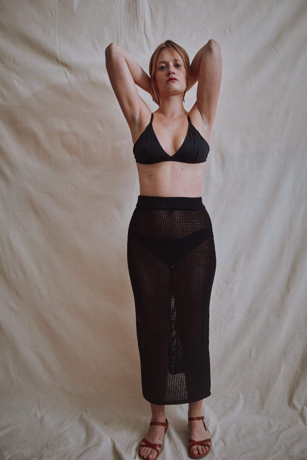 Item #420 - AMAIA Maxi Skirt in Organic Cotton – Black