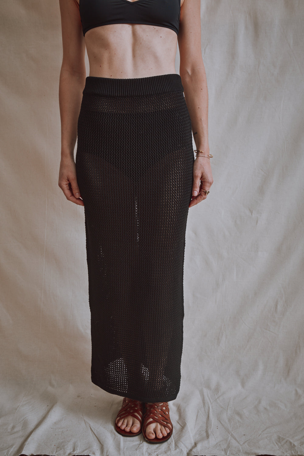 Item #421 - AMAIA Maxi Skirt in Organic Cotton – Black