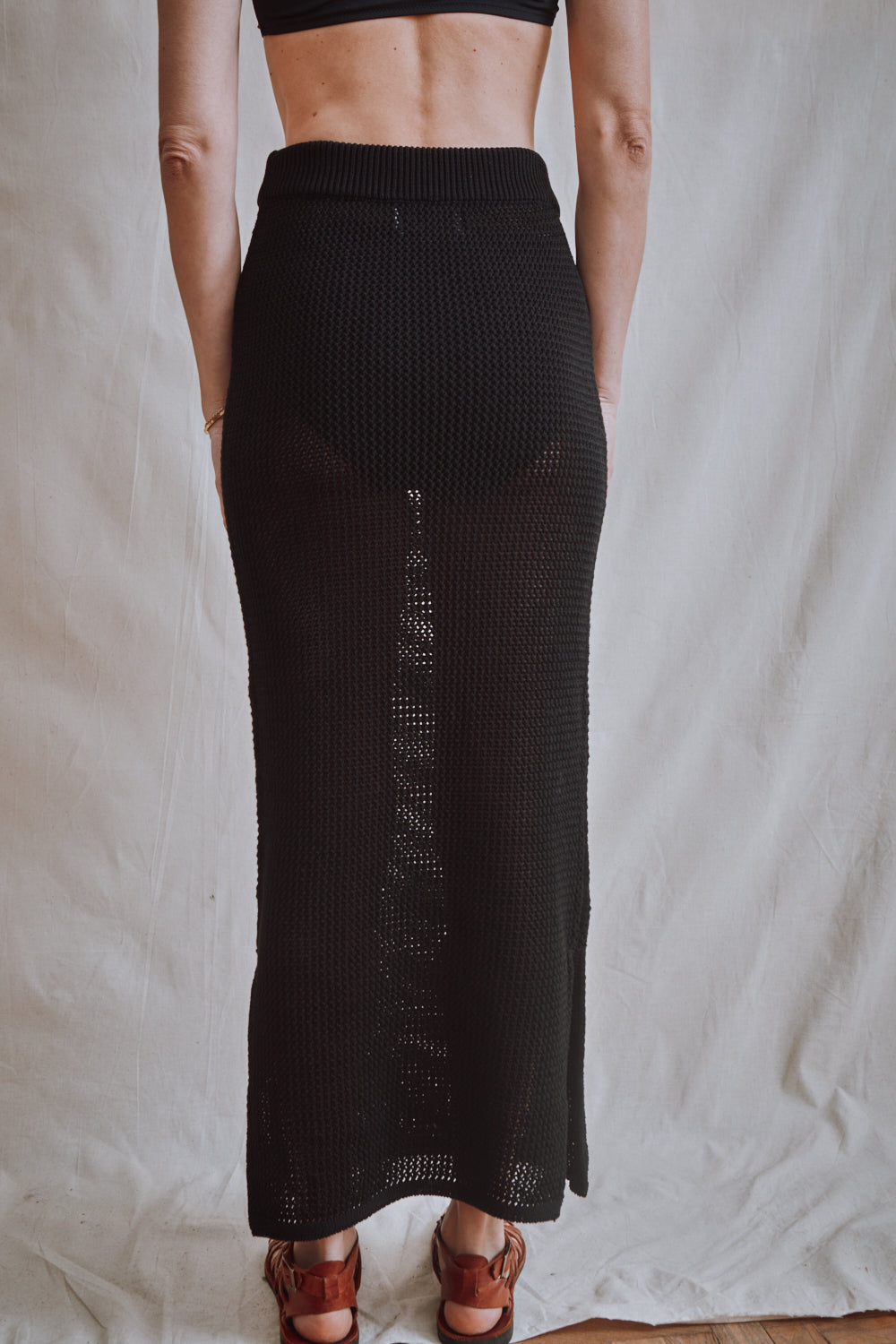 Item #421 - AMAIA Maxi Skirt in Organic Cotton – Black
