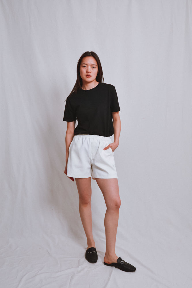Item #636 - RAYMONDE Linen Shorts - Off-White