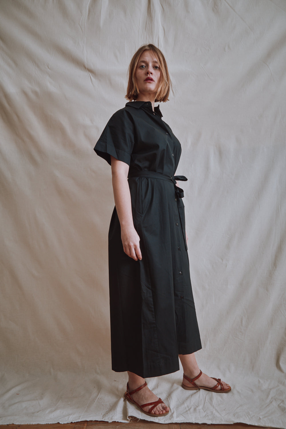 Item #426 - ALEXINE Cotton Dress - Black