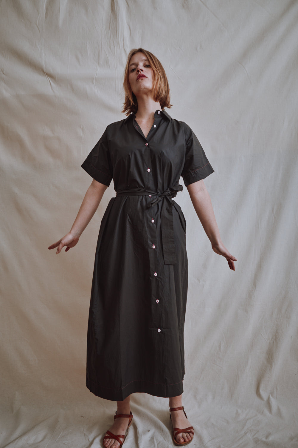 Item #427 - ALEXINE Cotton Dress - Black