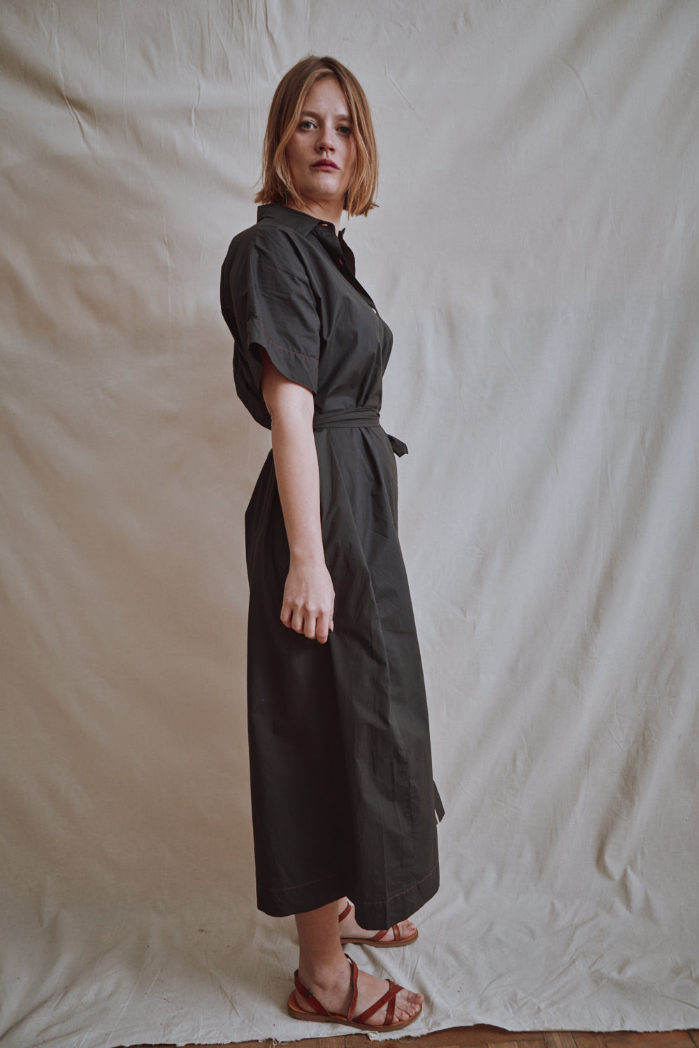 Item #427 - ALEXINE Cotton Dress - Black