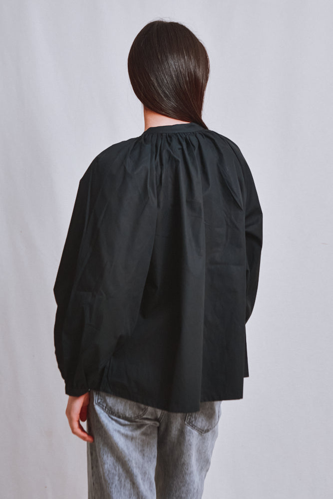 Item #641 - YVONNE Cotton Shirt - Black